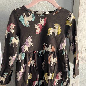 H&M Long-Sleeve Unicorn Dress